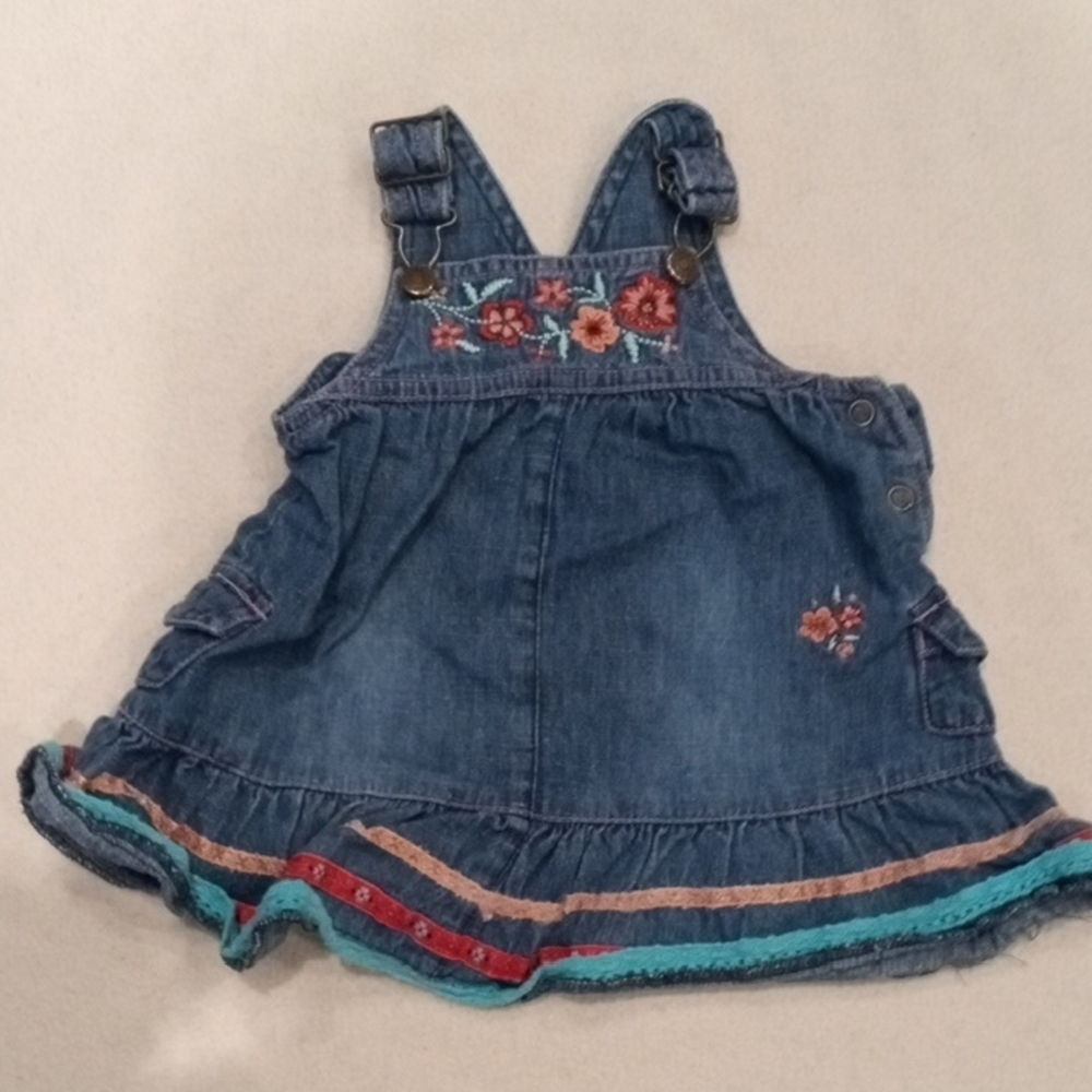 George Denim Dress with Floral Accents